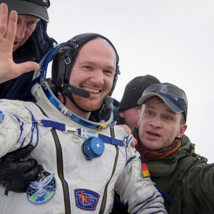 3 astronauts return from the International Space Station