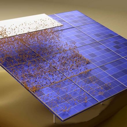 Static electricity can keep desert solar panels free of dust