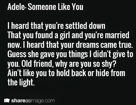 Love Song Lyrics Someone Like You By Superstar Adele