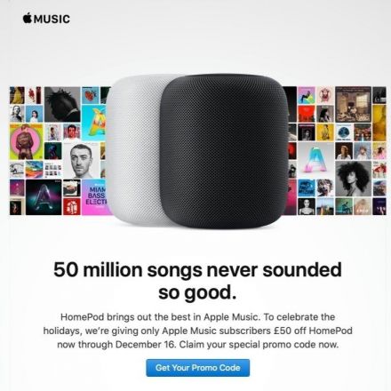 Apple offering discounts on HomePod to Apple Music subscribers as holiday promotion