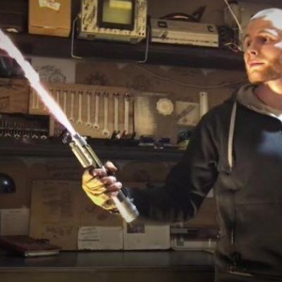 Russian YouTuber's retractable lightsaber earns Guinness World Record