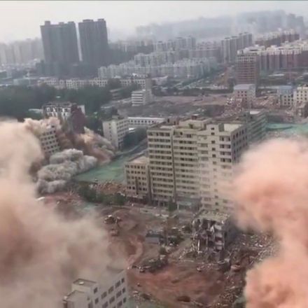 36 buildings demolished in about 20 seconds in Chinese city