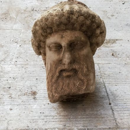 Ancient Greek god's bust found during Athens sewage work