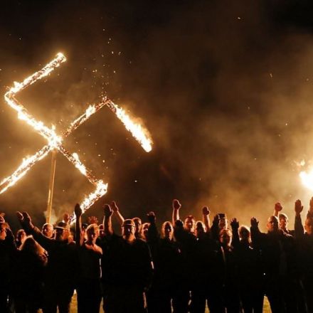 Neo-Nazis hold a shocking swastika burning ritual in Georgia
