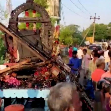 At least 11 people fatally electrocuted when truck hits power line at Hindu festival in India