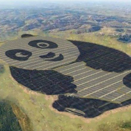 China Just Built a 250-Acre Solar Farm Shaped Like a Giant Panda