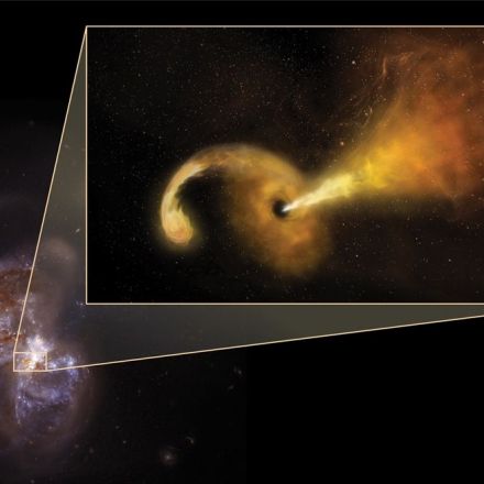 Astronomers catch a black hole devouring a star