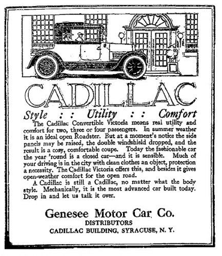 Early Cadillac advertisement