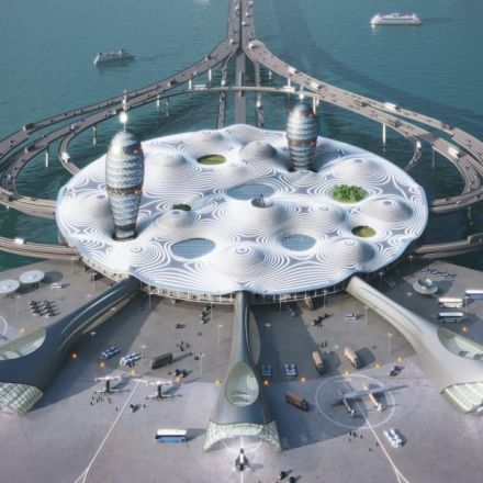 This Japanese floating spaceport concept could bring space travel to the city